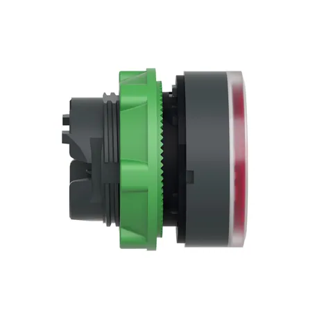 Schneider Electric ZB5AW343 Head for illuminated push button, Harmony XB5, plastic, red flush, 22mm, universal LED, spring return, plain lens — Interruptores y aparamenta modular