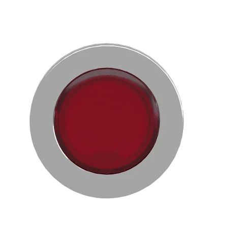 Schneider Electric ZB4FW343 Head for illuminated push button, Harmony XB4, metal, red flush, 30mm, spring return, universal LED, unmarked — Interruttori e apparecchiature modulari