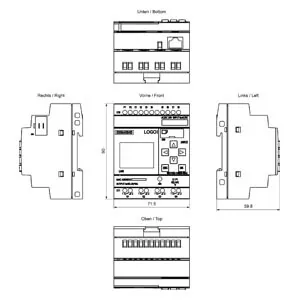 Siemens 6ED1052-1HB08-0BA2 LOGO! 24RCE, logic module,display power supply / I/O: 24 V AC/24 V DC/...