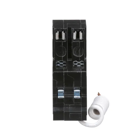 Schneider Electric QO215GFI Mini circuit breaker, QO, 15A, 2 pole, 120/240VAC, 10kA, 6mA grd fault A, pigtail, plug in mount — General Accessories