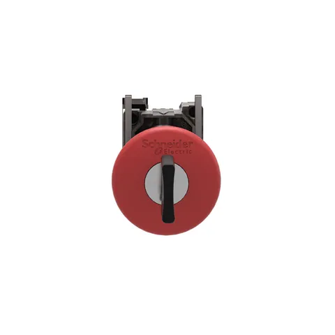 Schneider Electric XB4BS9442 Emergency Stop Push Button - Mushroom Head, Latching Key Release, 1NC — Switches & Modular Apparatus