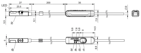 Balluff BMF00L2 For T-slot and multiple switching points (teach function) — Proximity & Inductive Sensors