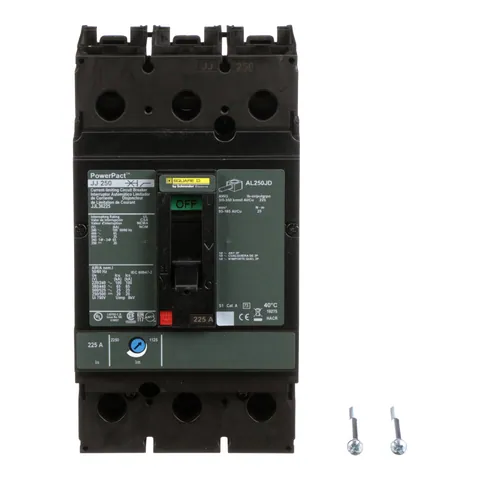 Schneider Electric JJL36225 Circuit breaker, PowerPacT J, 225A, 3 pole, 600VAC, 25kA, lugs, thermal magnetic, 80% — Accessori generali