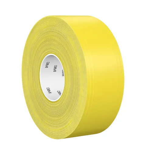 3M 7100253513 Durable Floor Marking Tape 971, Yellow, 3 in x 36 yd, 17 mil, 4 Rolls/Case, Individually Wrapped Conveniently Packaged — General Accessories