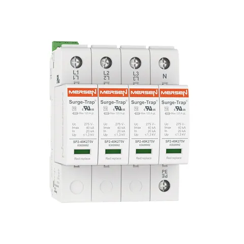 Mersen 83020153 Surge Protective Device Type 2, 40kA, Uc275V, 4+0 TNS, 4 Poles, Pluggable, Remote — Stromversorgung