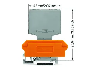 Wago 286-890 Component module with fuse; for (5 x 20) mm microfuse; Nominal voltage: 24 VAC/DC; gray — Terminal Blocks