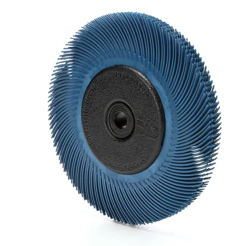 3M 7000021284 Scotch-Brite Radial Bristle Brush, 6 in x 7/16 in x 1 in 400 with Adapter, 5 ea/Case — General Accessories