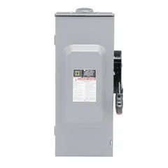 Schneider Electric H363NRB Safety switch, heavy duty, fusible, 100A, 4 wire, 3 poles, 1 neutral, 100hp, 600VAC/DC, Type 3R, bolt on hub provision — Akcesoria ogólne
