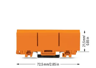Wago 2273-500 Mounting carrier; for single- and double-row con.; 2273 Series; for DIN-35 rail mounting/screw mounting; orange — Connectors & Plugs