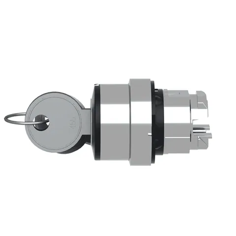 Schneider Electric ZB4BG08 Key switch selector head, Harmony XB4, metal, black, 22mm, key 455, 3 positions, spring return from right to center, key withdrawal left — Schalter & modulare Geräte