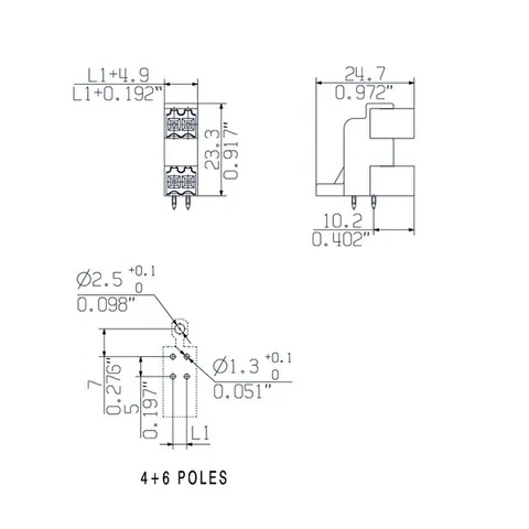 Weidmuller 1633580000 PCB Plug-in Connector, Male Header, 3.50 mm, 4 Poles, 90° — Connectors & Plugs