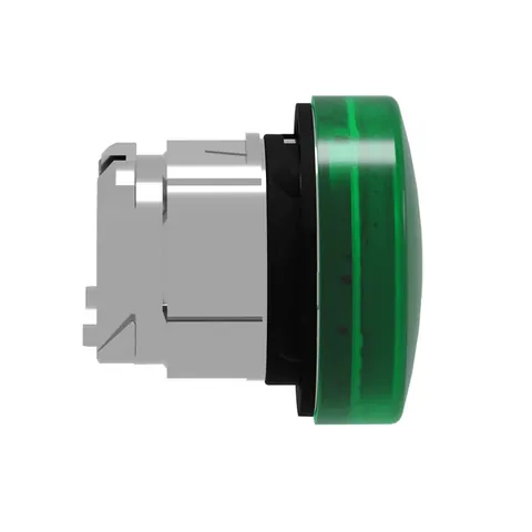 Schneider Electric ZB4BV033 Head for pilot light, Harmony XB4, metal, green, 22mm, universal LED, plain lens — Switches & Modular Apparatus