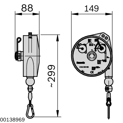 Bosch Rexroth 3842520055 SPRING PULL 2-4 KG