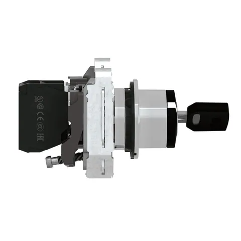Schneider Electric XB4FG21 Key switch selector flush mounted, Harmony XB4, metal, black, 30mm, key 455, 2 positions, stay put, 1NO — Interruttori e apparecchiature modulari