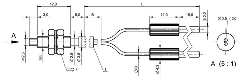 Balluff BFO0055 Cylindrical plastic fibers with straight and angled optics — General Accessories