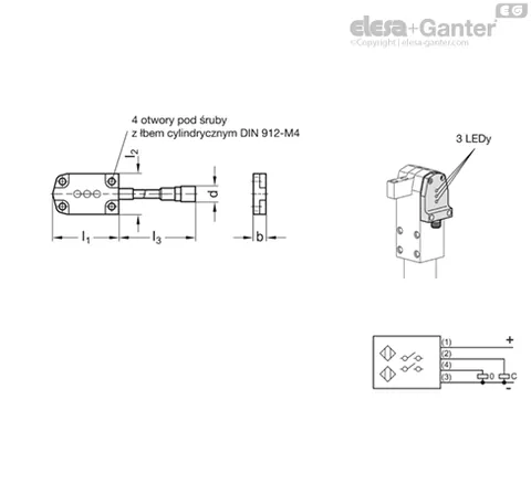 Elesa+Ganter GN 893.1   SI-1-NS GN 893.1 Inductive Proximity Switch — Proximity & Inductive Sensors