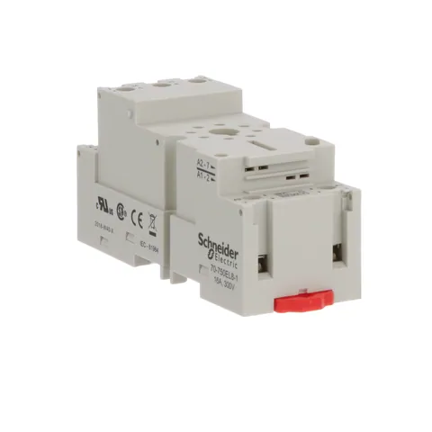 Schneider Electric 70-750EL8-1 Socket, SE Relays general purpose relay accessory, DPDT, 16A, 300V, 8 pins, lift terminals, lock plastic clip, 750/750H — Akcesoria ogólne