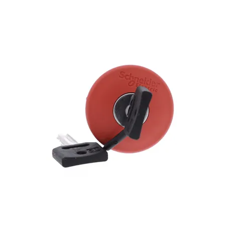 Schneider Electric ZB4BS944 Emergency stop head, Harmony XB4, switching off, metal, red mushroom 40mm, 22mm, trigger latching key release — Switches & Modular Apparatus