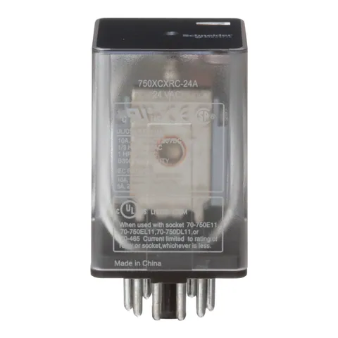 Schneider Electric 750XCXRC-48D General purpose relay, SE Relays, 750R, 3PDT, 10A, 48 VDC, octal terminal 11 pins, clear cover — Akcesoria ogólne