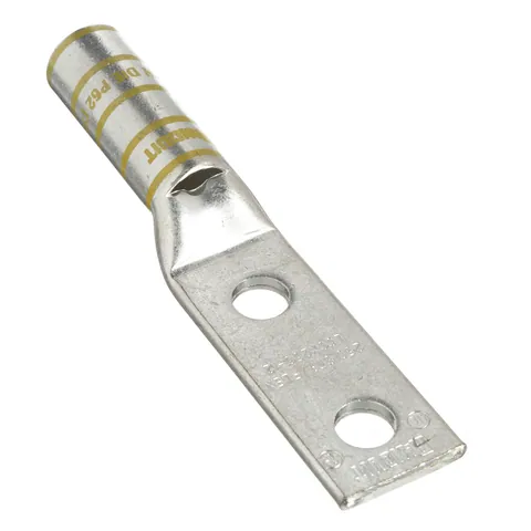 Panduit LCCX250-12-X Compression Lug, 250, Flex, Tin Plated Copper, Straight, Two 1/2" Stud — Accesorios generales