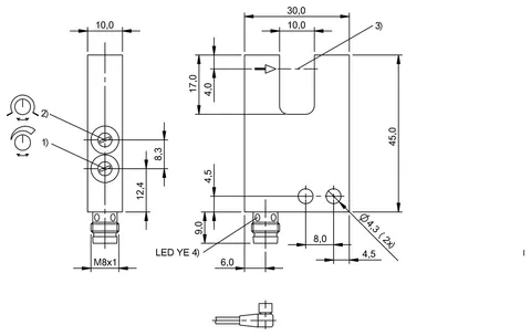 Balluff BGL0003 Standard fork light barriers made of metal — General Accessories