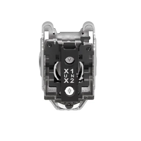 Schneider Electric XB4FVB1 Pilot light, Harmony XB4,metal, white flush mounted, 30mm, universal LED, plain lens, 24V AC DC — General Accessories
