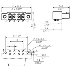 Weidmuller 1028810000 PCB Plug-in Connector BCL-SMT 3.81/09/90LFI 1.5SN BK BX — General Accessories