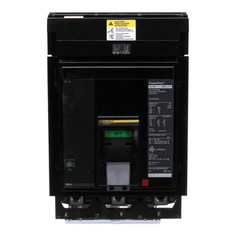 Schneider Electric MJA36300 PowerPacT M-Frame Circuit Breaker, 300A, 3 Pole, 600VAC, 25kA, I-Line, ET 1.0, 80%, ABC — Accessori generali
