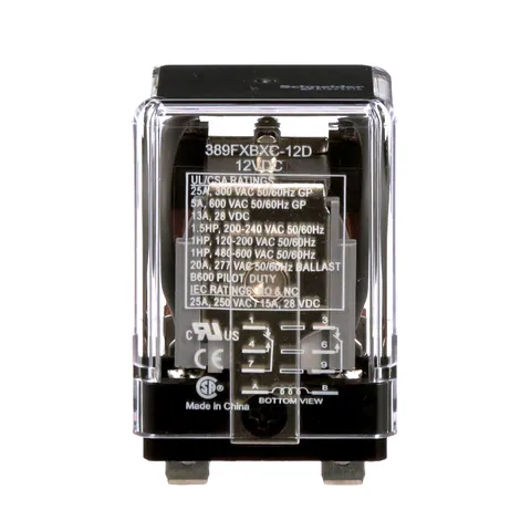 Schneider Electric 389FXBXC-12D Power relay, SE Relays, DPDT, 25A, 12 VDC, plug-in socket cover — Akcesoria ogólne