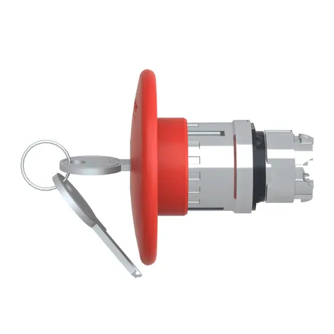 Schneider Electric ZB4BS964 Emergency stop head, Harmony XB4, switching off, metal, red mushroom 60mm, 22mm, trigger latching key release — Allgemeines Zubehör
