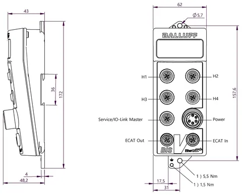 Balluff BIS01FK Multi-frequency RFID processors (BIS V) — Accessori generali