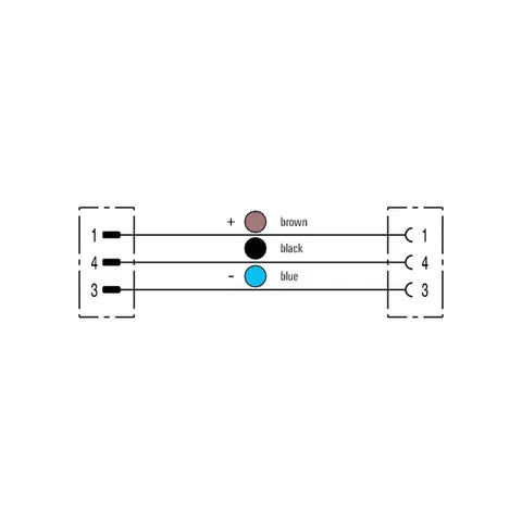 Weidmuller 1093050500 Connecting Line M12 / M12, 3 Poles, 5 m — Industrial Cables & Wires