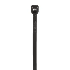 Panduit PLT2M-M0 Pan-Ty® PLT2M-M0 Cable Tie, Black, UV PA6.6, 8"L, 18lb, PK1000 — Conectores y enchufes