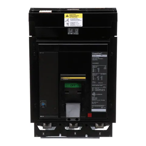 Schneider Electric MJA36800 Circuit breaker, PowerPacT M, 800A, 3 pole, 600VAC, 25kA, I-Line, ET 1.0, 80%, ABC — General Accessories