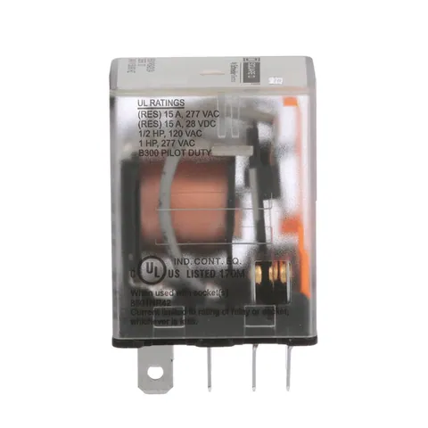 Schneider Electric 8501RS42V24 Plug in relay, Type R, miniature, 1 HP at 277 VAC, 15A resistive at 120 VAC, 8 blade, DPDT, 2 NO, 2 NC, 240 VAC coil — General Accessories