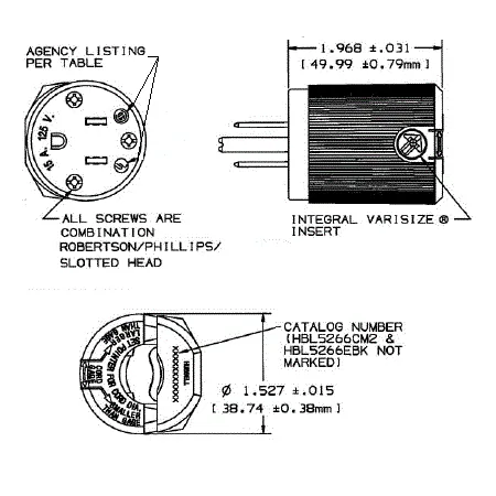Hubbell HBL5366C HBL5366C GRD PLUG NEMA 5-20P — General Accessories