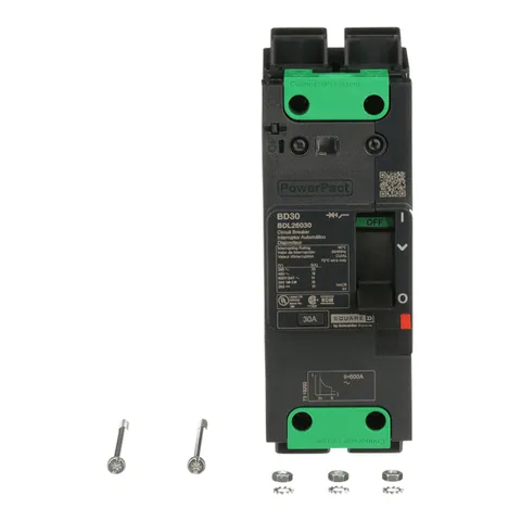 Schneider Electric BDL26030 Circuit breaker, PowerPacT B, 30A, 2 pole, 600Y/347VAC, 14kA, lugs, thermal magnetic, 80% — Accessori generali
