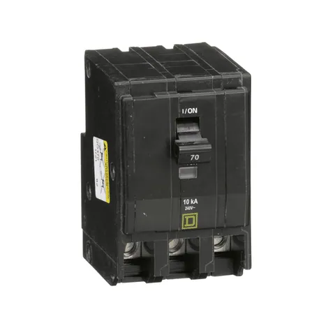 Schneider Electric QO370 Mini circuit breaker, QO, 70A, 3 pole, 120/240VAC, 10kA, plug in mount — General Accessories