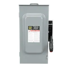 Schneider Electric H362RB Safety switch, heavy duty, fusible, 60A, 3 wire, 3 poles, 50hp, 600VAC/DC, Type 3R, bolt on hub provision — Akcesoria ogólne