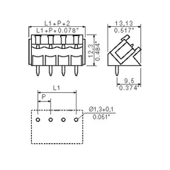 Weidmuller 1605620000 5.08 mm Male Header Connector, 11 Poles, 135° with 3.2 mm Solder Pins — Accessori generali