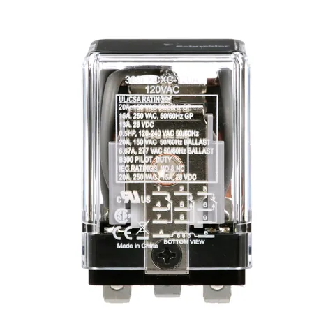 Schneider Electric 389FXCXC-120A Power relay, SE Relays, 3PDT, 20A, 120 VAC, plug-in socket cover — Akcesoria ogólne
