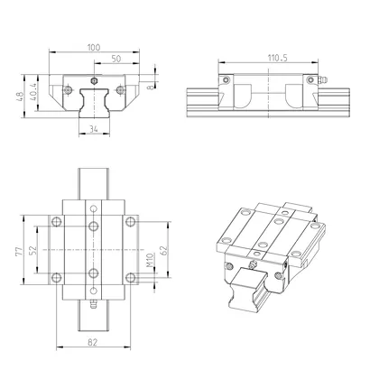 Bosch Rexroth R165131420 High-Precision Ball Runner Block BSHP — Linear Technique
