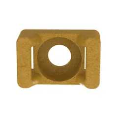 Panduit TM2S8-C71 TM2S8-C71 Cable Tie Mount, Brown, PEEK, 0.64x0.43", #8 Screw, PK100 — Connectors & Plugs