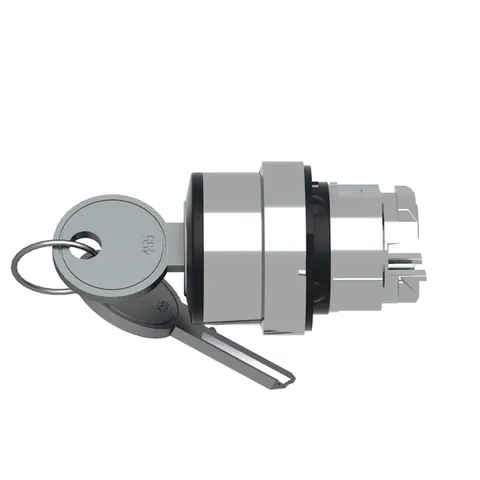 Schneider Electric ZB4BG214 Head for key selector switch, Harmony XB4, metal, black, 22mm, key 520E, 2 positions, stay put — Allgemeines Zubehör