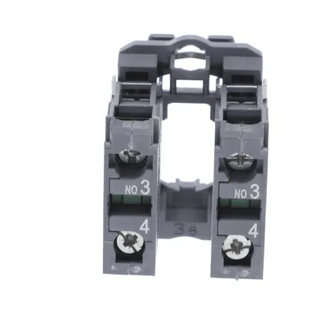 Schneider Electric ZB5AZ103 Single contact block with body fixing collar, Harmony XB5, plastic, screw clamp terminal, 2NO — Switches & Modular Apparatus