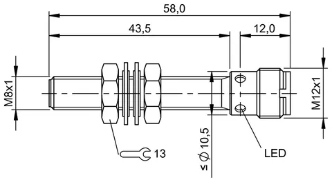 Balluff BES01PF Cylindrical version — Näherungs- & induktive Sensoren