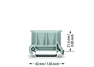 Wago 222-510 Angled DIN-rail adapter; for 221-500 or 222-500 mounting carrier; gray — Terminal Blocks