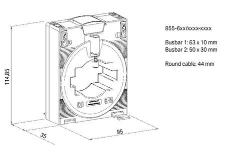 Wago 855-601/1500-501 Plug-in current transformer; 1500 A / 1 A — Allgemeines Zubehör