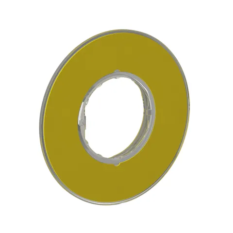 Schneider Electric ZBY9121 Legend holder 60mm for emergency stop switching off push button, Harmony XB4, plastic, yellow, unmarked — General Accessories