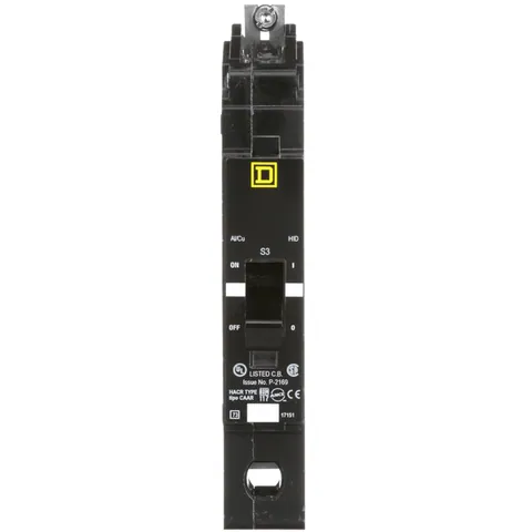 Schneider Electric EDB14030 Mini circuit breaker, E-Frame, 30A, 1 pole, 277VAC, 25kA max, bolt on — General Accessories